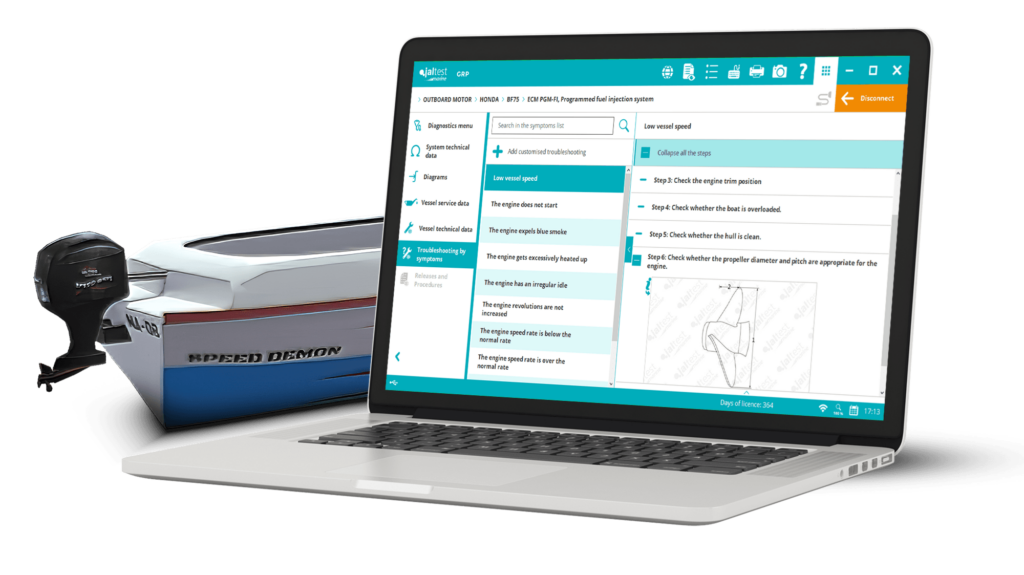 Vessels diagnostics