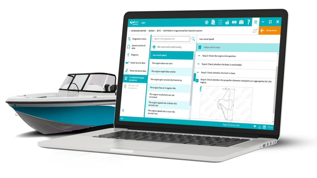 Vessels diagnostics