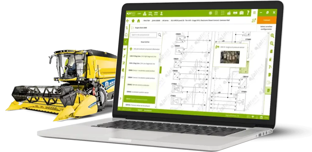 Diagnostics and repair of Harvest equipement,