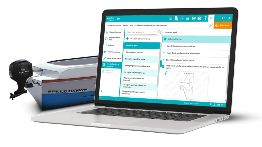Vessels diagnostics
