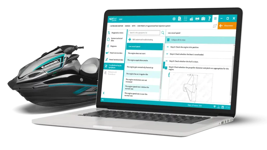 Vessels diagnostics